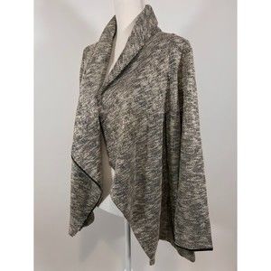 Stella & Dot Rebel Metallic Asymmetrical Moto Jacket Cardigan size Medium